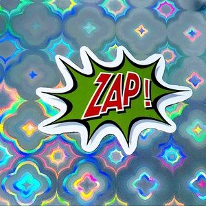 ZAP Action Bubble Comic Book Vibes Contrast Sticker